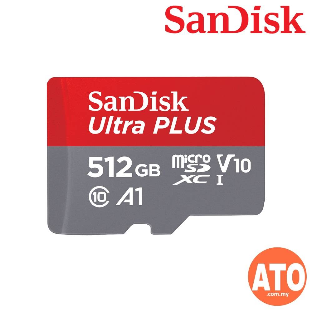 SanDisk Ultra microSD 512GB UHSI Card (100MB/S) W/O Adapter